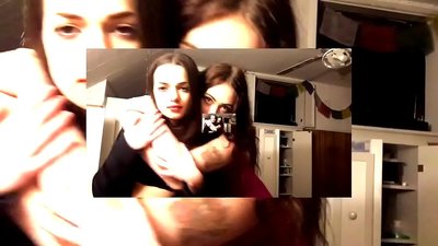 Suruali mbili za kihemko za brunette mbili hukaa wanaharamu wa ajabu